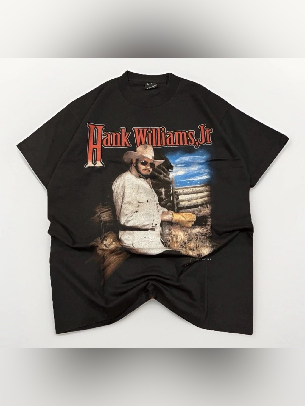 90s Vintage Hank Williams Jr. T-Shirt Southern Thunder Large 1996 Concert Tee